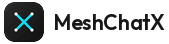 MeshChatX logo with text 40px